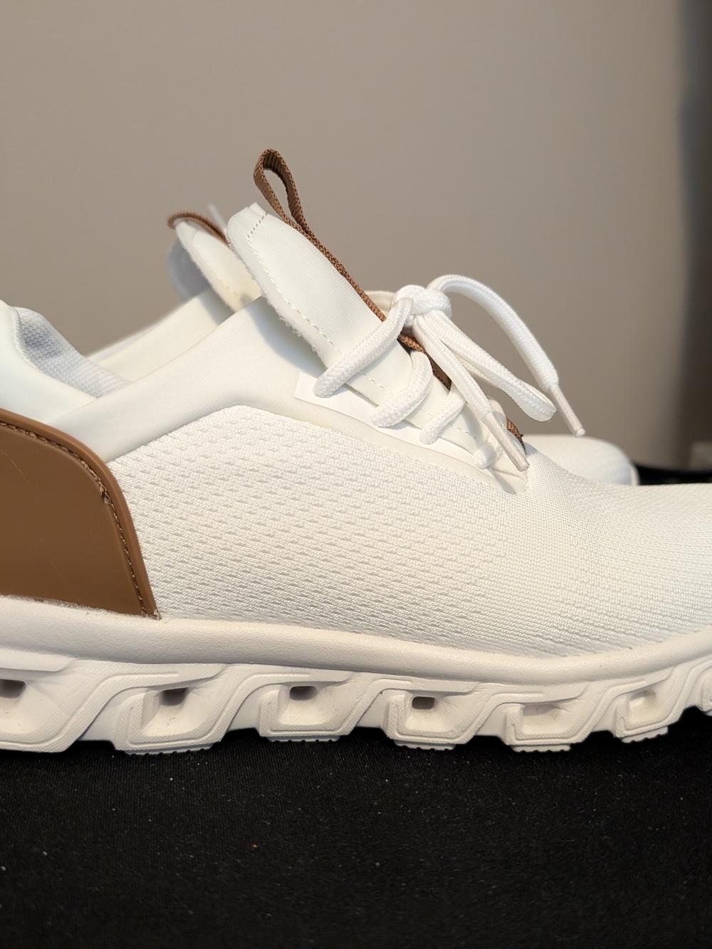 Nautica White Sneakers with Brown Accent - Picture 2 of 2